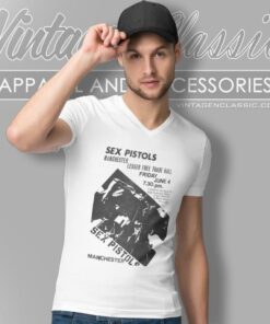 Sex Pistols Manchester Flyer V Neck TShirt
