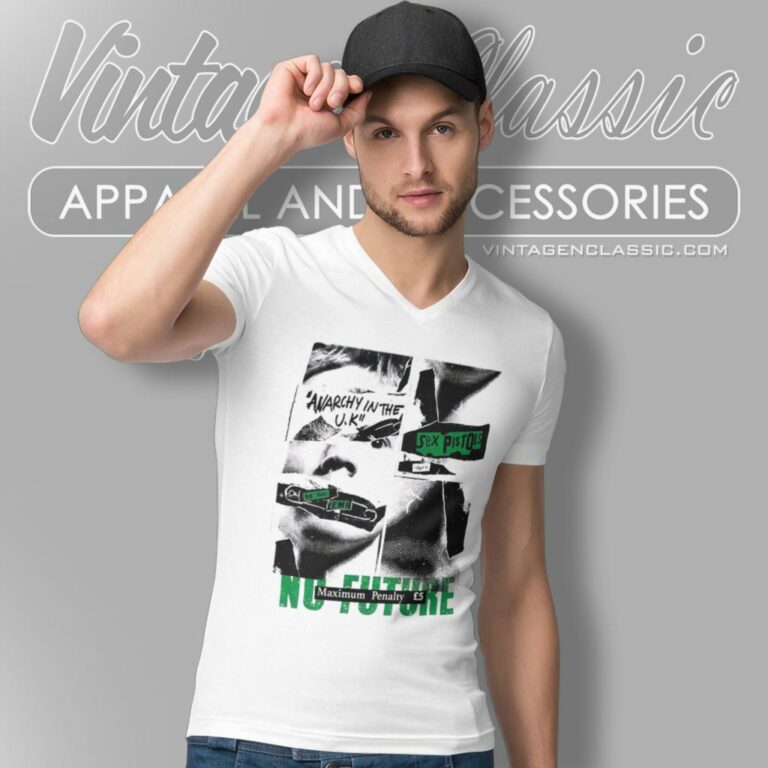 Sex Pistols No Future Song V Neck TShirt Sex Pistols No Future Song V Neck TShirt