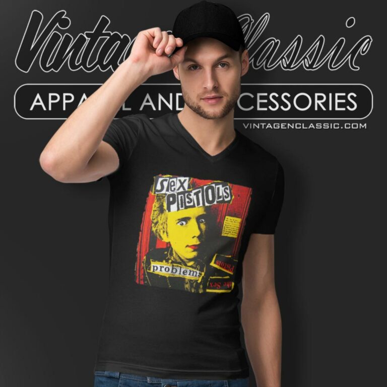 Sex Pistols Problem V Neck TShirt Sex Pistols Problem V Neck TShirt