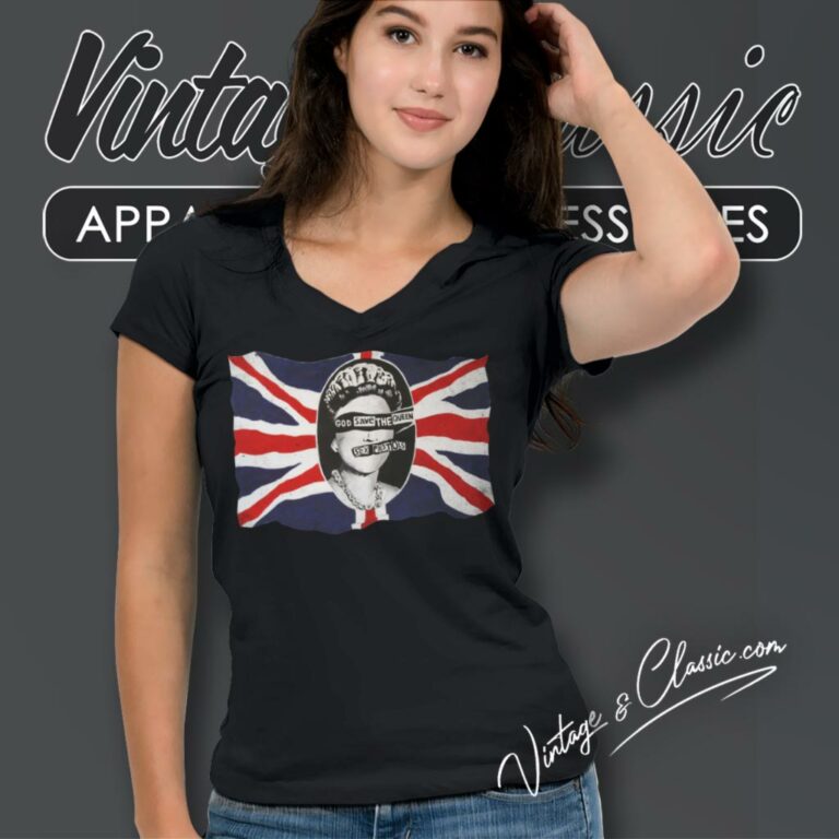 Sex Pistols Shirt God Save The Queen V Neck TShirt Sex Pistols Shirt God Save The Queen V Neck TShirt