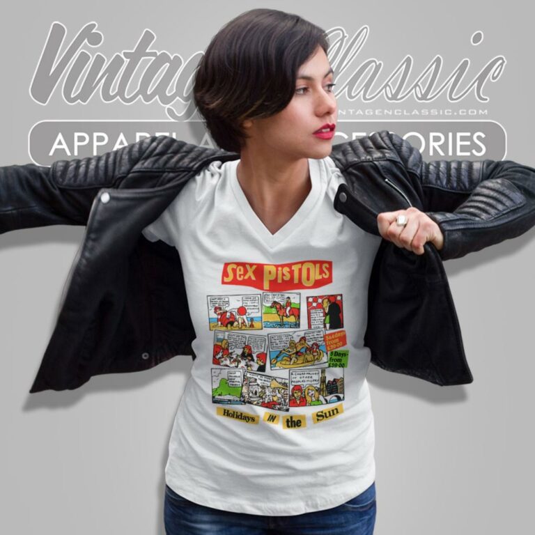 Sex Pistols Shirt Holidays In The Sun V Neck TShirt Sex Pistols Shirt Holidays In The Sun V Neck TShirt