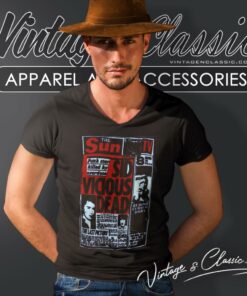 Sex Pistols Sid Vicious Dead V Neck TShirt 1