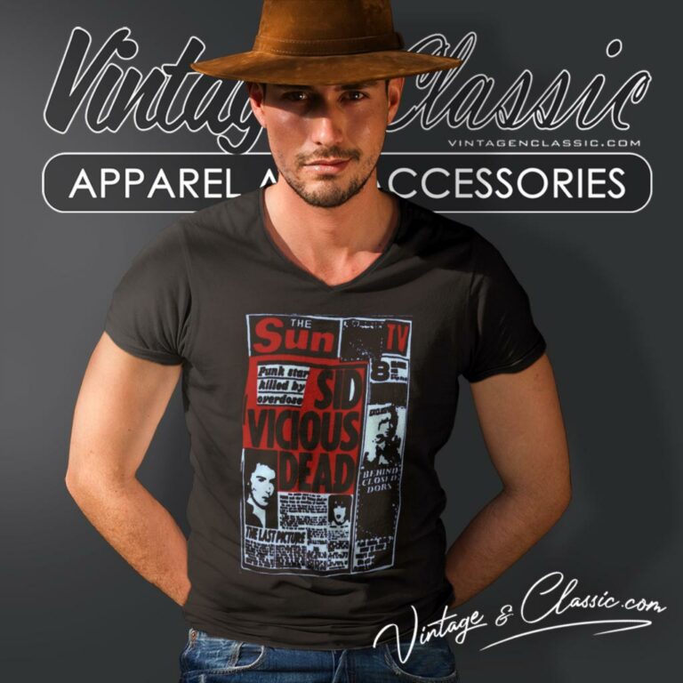 Sex Pistols Sid Vicious Dead V Neck TShirt 1 Sex Pistols Sid Vicious Dead V Neck TShirt 1