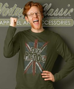 Sex Pistols Union Jack Words Long Sleeve Tee