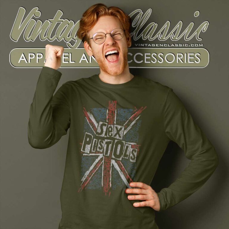 Sex Pistols Union Jack Words Long Sleeve Tee Sex Pistols Union Jack Words Long Sleeve Tee