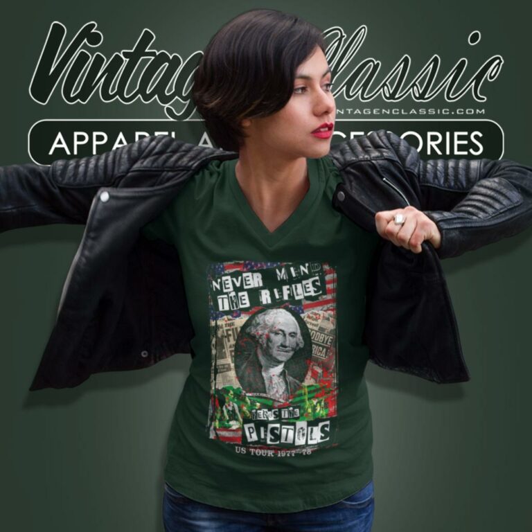 Sex Pistols Us Tour 77 78 V Neck TShirt 1 Sex Pistols Us Tour 77 78 V Neck TShirt 1