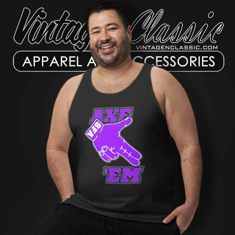 Sfa Axe Em Logo Lumberjack Football Raise Tank Top Racerback Sfa Axe Em Logo Lumberjack Football Raise Tank Top Racerback