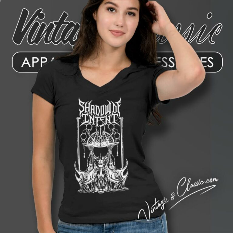 Shadow Of Intent Shirt Demon Of Genocide V Neck TShirt Shadow Of Intent Shirt Demon Of Genocide V Neck TShirt