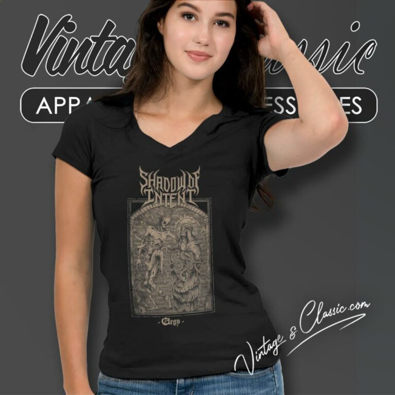 Shadow Of Intent Shirt Elegy Fin V Neck TShirt Shadow Of Intent Shirt Elegy Fin V Neck TShirt