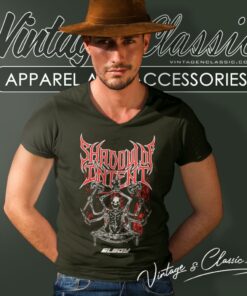 Shadow Of Intent Shirt Red Skeleton 5 Shadow Of Intent Shirt Red Skeleton V Neck TShirt