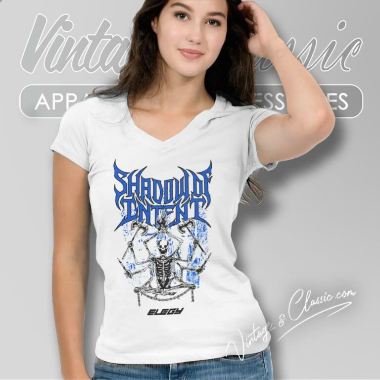 Shadow Of Intent Shirt Shadow Skull V Neck TShirt Shadow Of Intent Shirt Shadow Skull V Neck TShirt