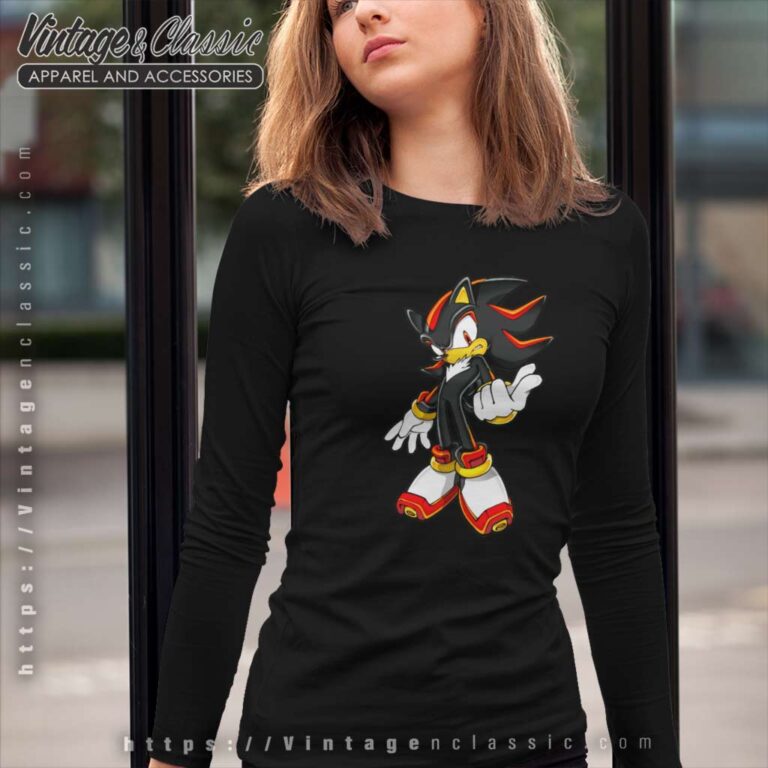 Shadow The Hedgehog From Sonic Long Sleeve Tee Shadow The Hedgehog From Sonic Long Sleeve Tee
