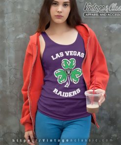 Shamrock Football St Patricks Day Las Vegas Raiders Tank Top Racerback