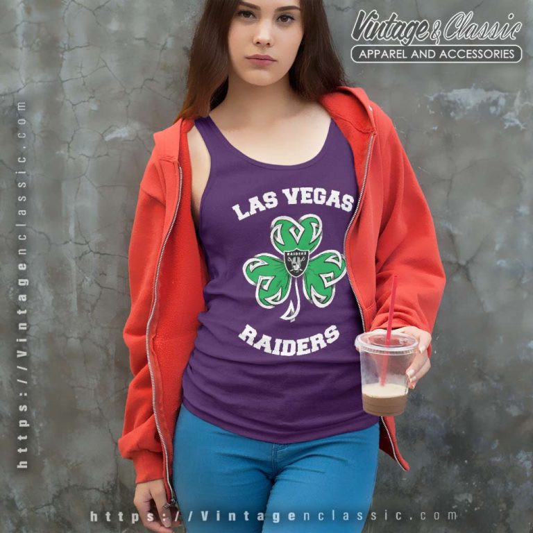 Shamrock Football St Patricks Day Las Vegas Raiders Tank Top Racerback Shamrock Football St Patricks Day Las Vegas Raiders Tank Top Racerback