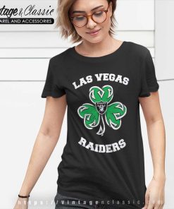 Shamrock Football St Patricks Day Las Vegas Raiders Women TShirt