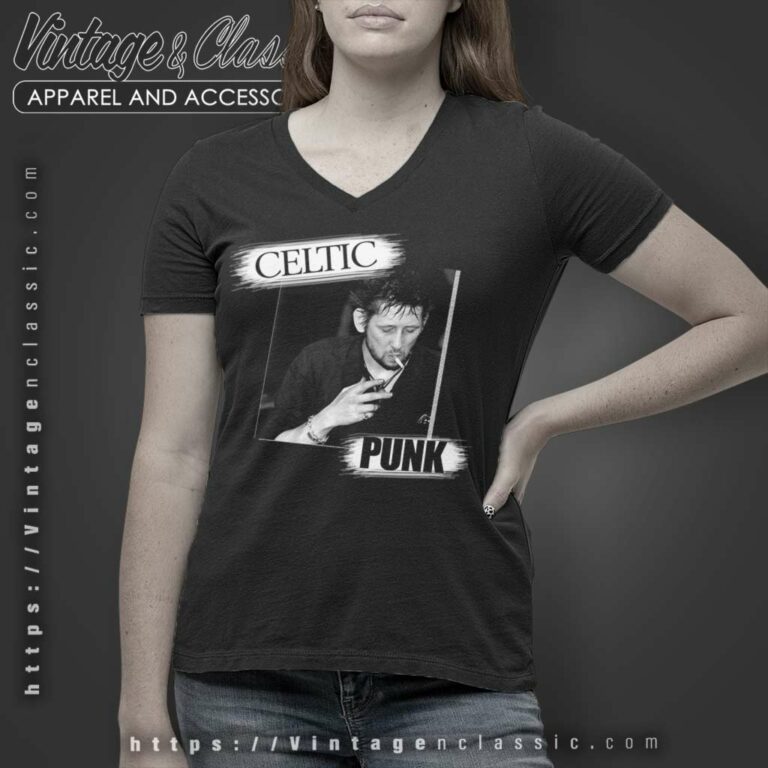 Shane Macgowan Celtic Punk V Neck TShirt Shane Macgowan Celtic Punk V Neck TShirt