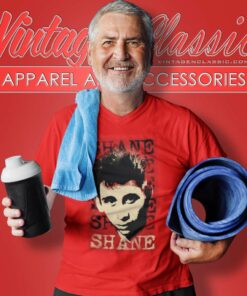 Shane Macgowan Red V Neck TShirt