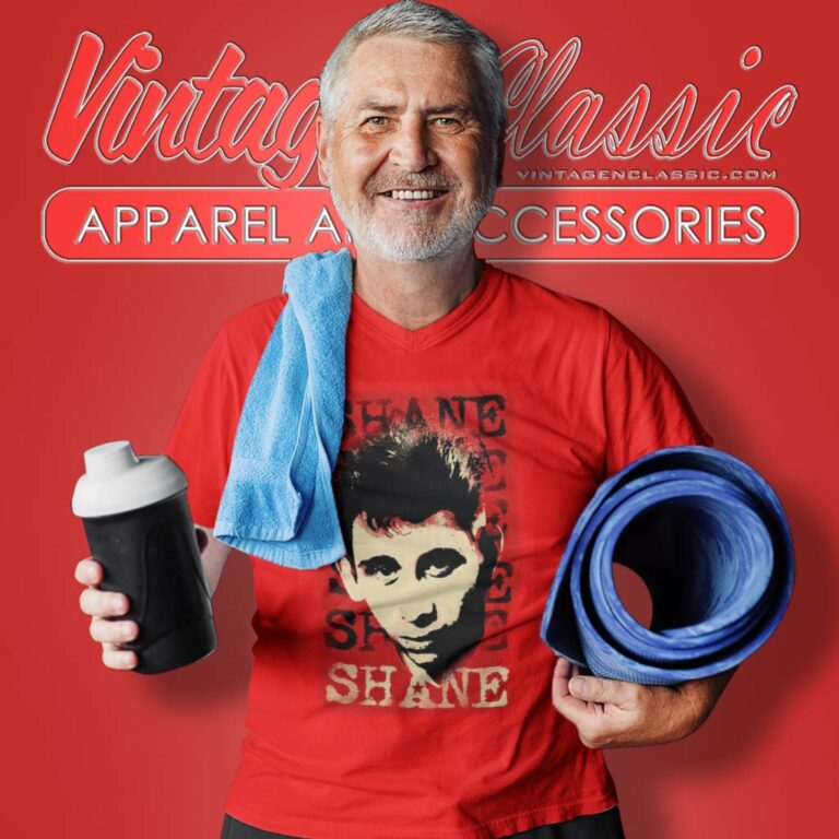 Shane Macgowan Red V Neck TShirt Shane Macgowan Red V Neck TShirt