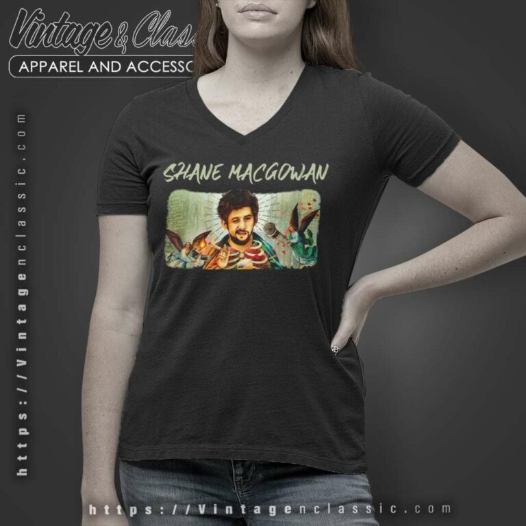 Shane Macgowan Shirt Pogues Frontman V Neck TShirt Shane Macgowan Shirt Pogues Frontman V Neck TShirt