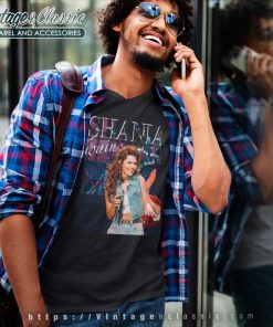 Shania Canadian Singer Concert Poster Shirt 6 Shania Canadian Singer Concert Poster V Neck TShirt