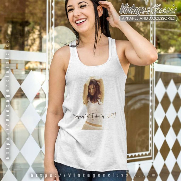 Shania Twain Double Album Shirt Up Album Cover Tank Top Racerback Shania Twain Double Album Shirt Up Album Cover Tank Top Racerback