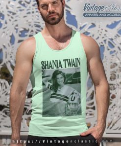 Shania Twain In Nfl Field Sexy Photo Tank Top Racerback