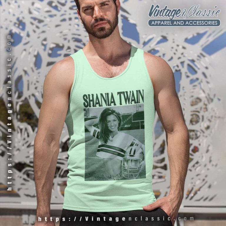 Shania Twain In Nfl Field Sexy Photo Tank Top Racerback Shania Twain In Nfl Field Sexy Photo Tank Top Racerback