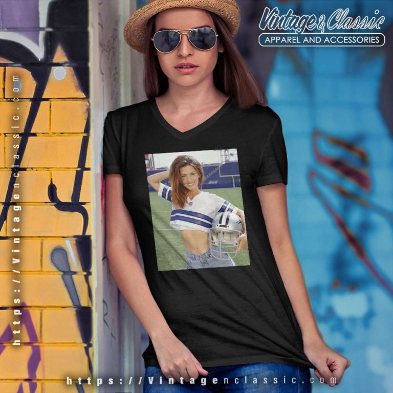 Shania Twain Nfl Cowboys Sexy Signature Photo V Neck TShirt Shania Twain Nfl Cowboys Sexy Signature Photo V Neck TShirt
