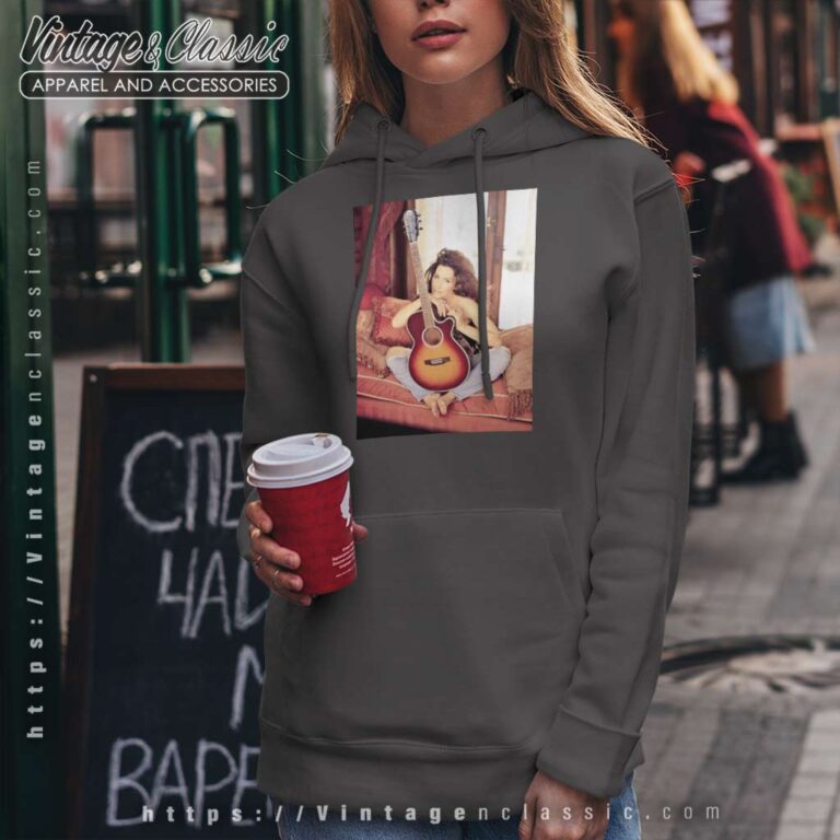Shania Twain Posing With Guitar Hoodie Shania Twain Posing With Guitar Hoodie