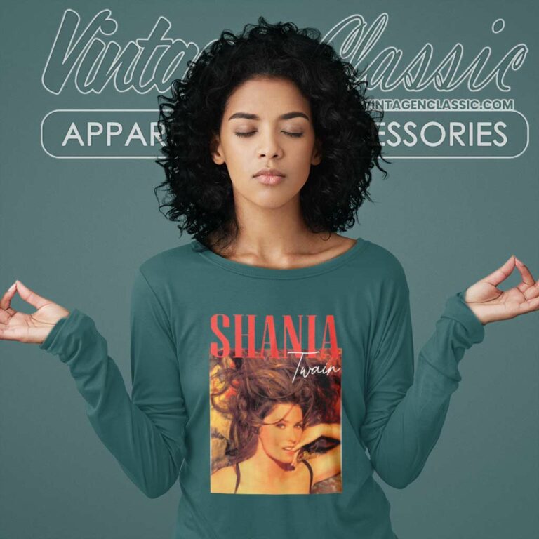 Shania Twain Shirt The Queen Of Me Tour Long Sleeve Tee Shania Twain Shirt The Queen Of Me Tour Long Sleeve Tee