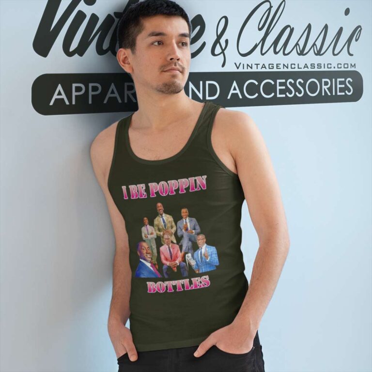 Shannon Sharpe I Be Poppin Bottles Tank Top Racerback Shannon Sharpe I Be Poppin Bottles Tank Top Racerback