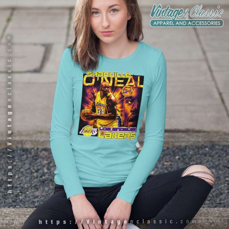 Shaquille Oneal Los Angeles Lakers Long Sleeve Tee Shaquille Oneal Los Angeles Lakers Long Sleeve Tee