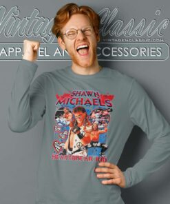 Shawn Michaels 90s Vintage Retro Shirt Heartbreak Kid Wwf Long Sleeve Tee