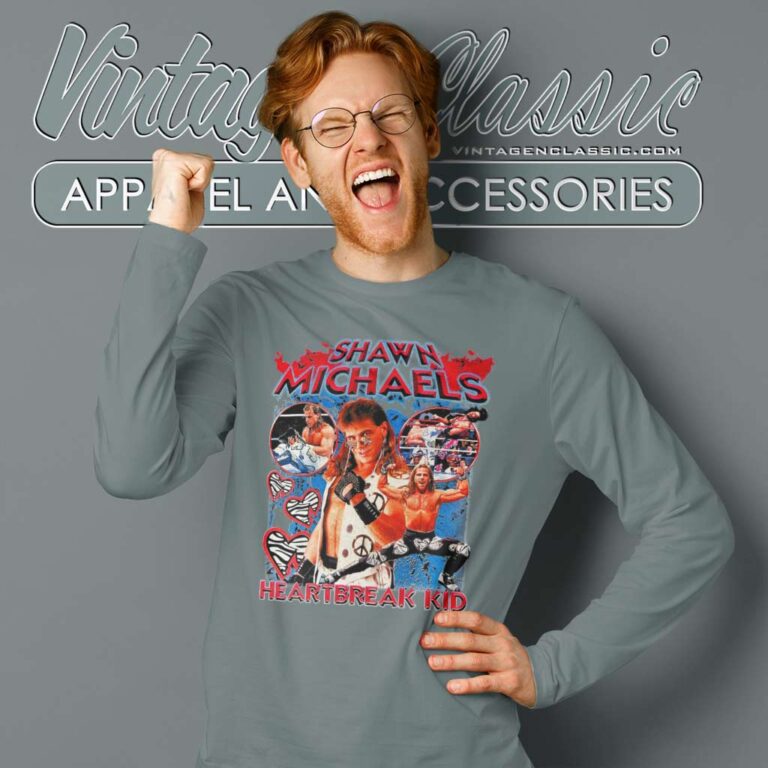 Shawn Michaels 90s Vintage Retro Shirt Heartbreak Kid Wwf Long Sleeve Tee Shawn Michaels 90s Vintage Retro Shirt Heartbreak Kid Wwf Long Sleeve Tee