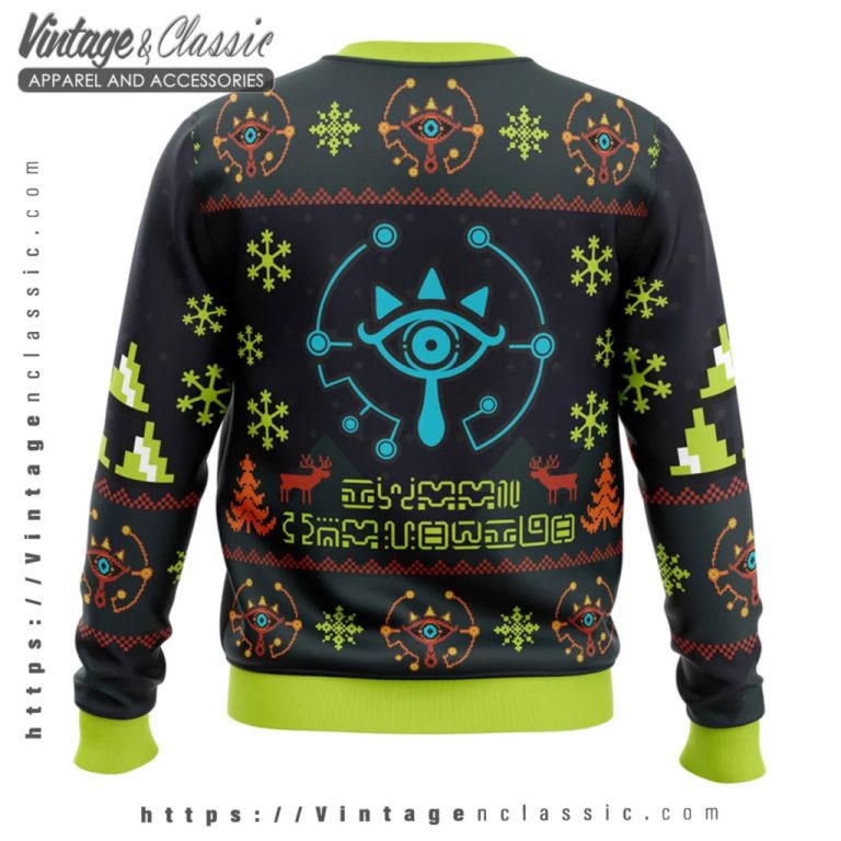 Sheikah The Legend Zelda Ugly Christmas Sweater back Ugly Sweater Sheikah The Legend Zelda Ugly Christmas Sweater back Ugly Sweater