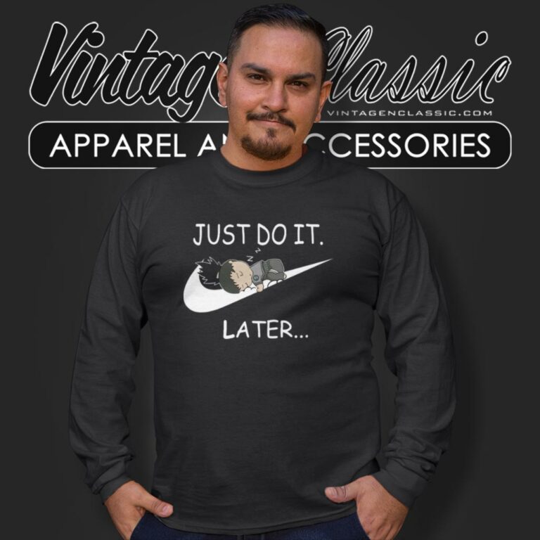 Shikamaru Nike Just Do It Later Long Sleeve Tee 1 Shikamaru Nike Just Do It Later Long Sleeve Tee 1
