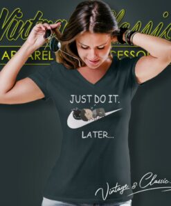 Shikamaru Nike Just Do It Later V Neck TShirt 1