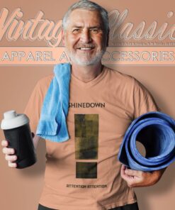 Shinedown Attention V Neck TShirt