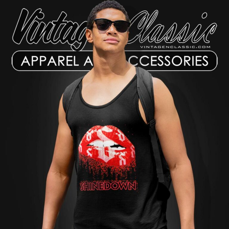 Shinedown Lips Tank Top Racerback Shinedown Lips Tank Top Racerback