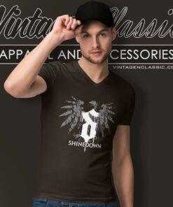Shinedown Logo V Neck TShirt