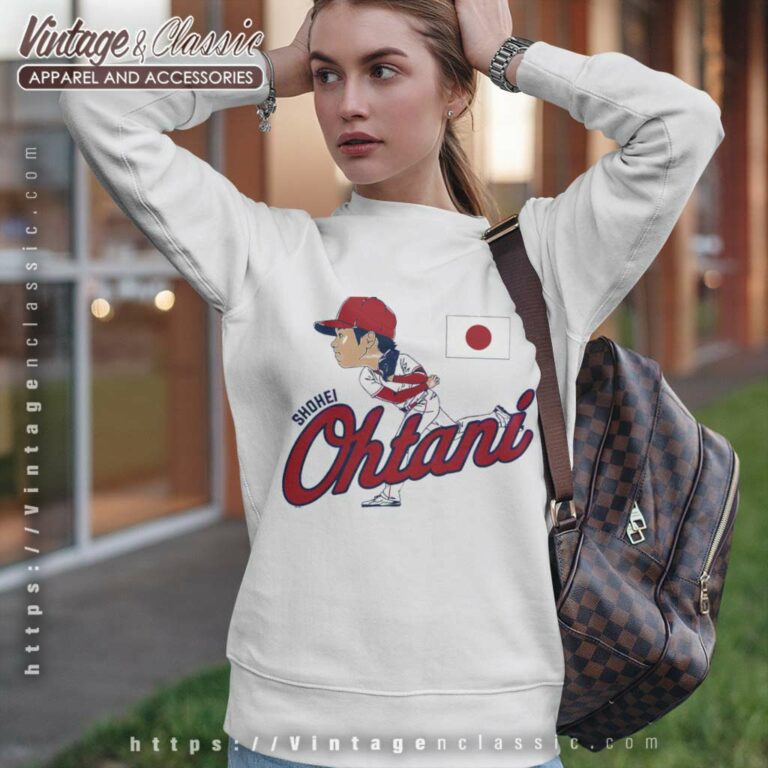Shohei Ohtani Los Angeles Angels Caricature Sweatshirt Shohei Ohtani Los Angeles Angels Caricature Sweatshirt