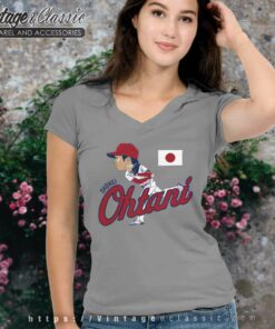Shohei Ohtani Los Angeles Angels Caricature V Neck TShirt