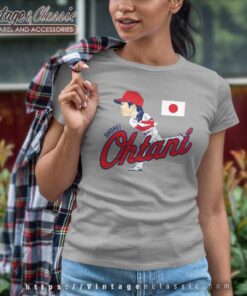 Shohei Ohtani Los Angeles Angels Caricature Women TShirt