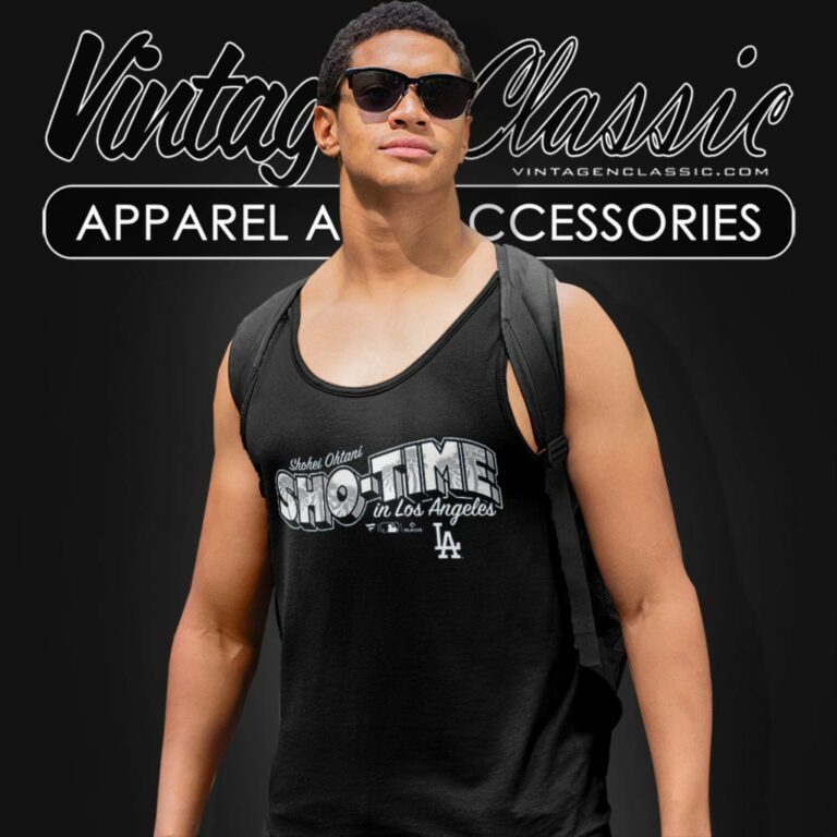 Shohei Ohtani Los Angeles Dodgers Sho Time Tank Top Racerback Shohei Ohtani Los Angeles Dodgers Sho Time Tank Top Racerback