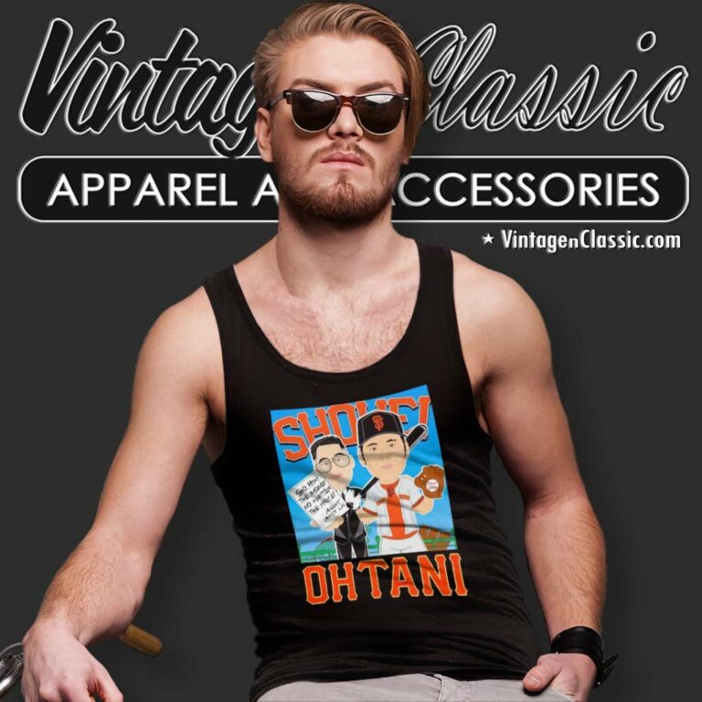 Shohei Ohtani San Francisco Giants Cartoon Tank Top Racerback Shohei Ohtani San Francisco Giants Cartoon Tank Top Racerback