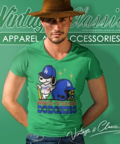 Shohei Ohtani Sho Time Los Angeles Dodgers Snoopy And Woodstock V Neck TShirt