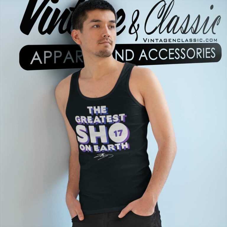 Shohei Ohtani The Greatest Sho On Earth Signature Tank Top Racerback Shohei Ohtani The Greatest Sho On Earth Signature Tank Top Racerback