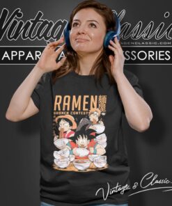 Shonen Ramen Contest Goku Luffy Naruto Women T Shirt