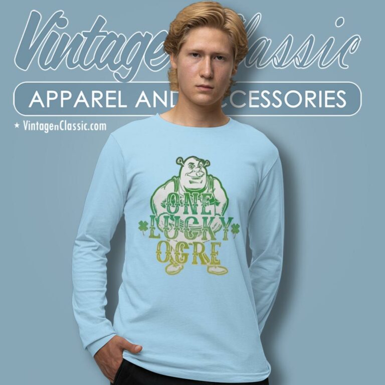 Shrek One Lucky Ogre St Paddys Day Long Sleeve Tee Shrek One Lucky Ogre St Paddys Day Long Sleeve Tee