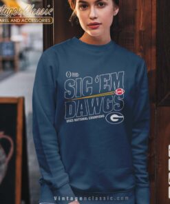 Sic ‘Em Dawgs CFP 2023 National Champions Shirt Gift for Georgia Bulldogs Fan Sweatshirt